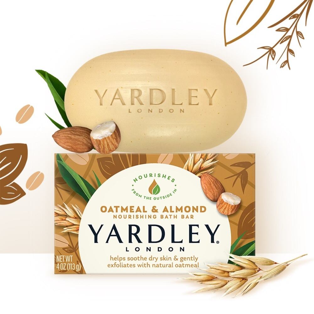 NIB! Yardley London Oatmeal & Almond Moisturizing Bath Bar 4.0 Oz